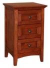 image of Alder McKenzie Small 3 Drawer Nightstand